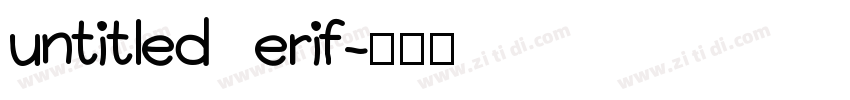 untitled erif字体转换